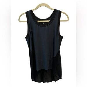 Rag & Bone Blue and Black draped tank blouse
